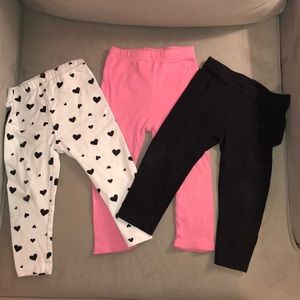 3️⃣ pairs! Size 12 Month Leggings - various brands